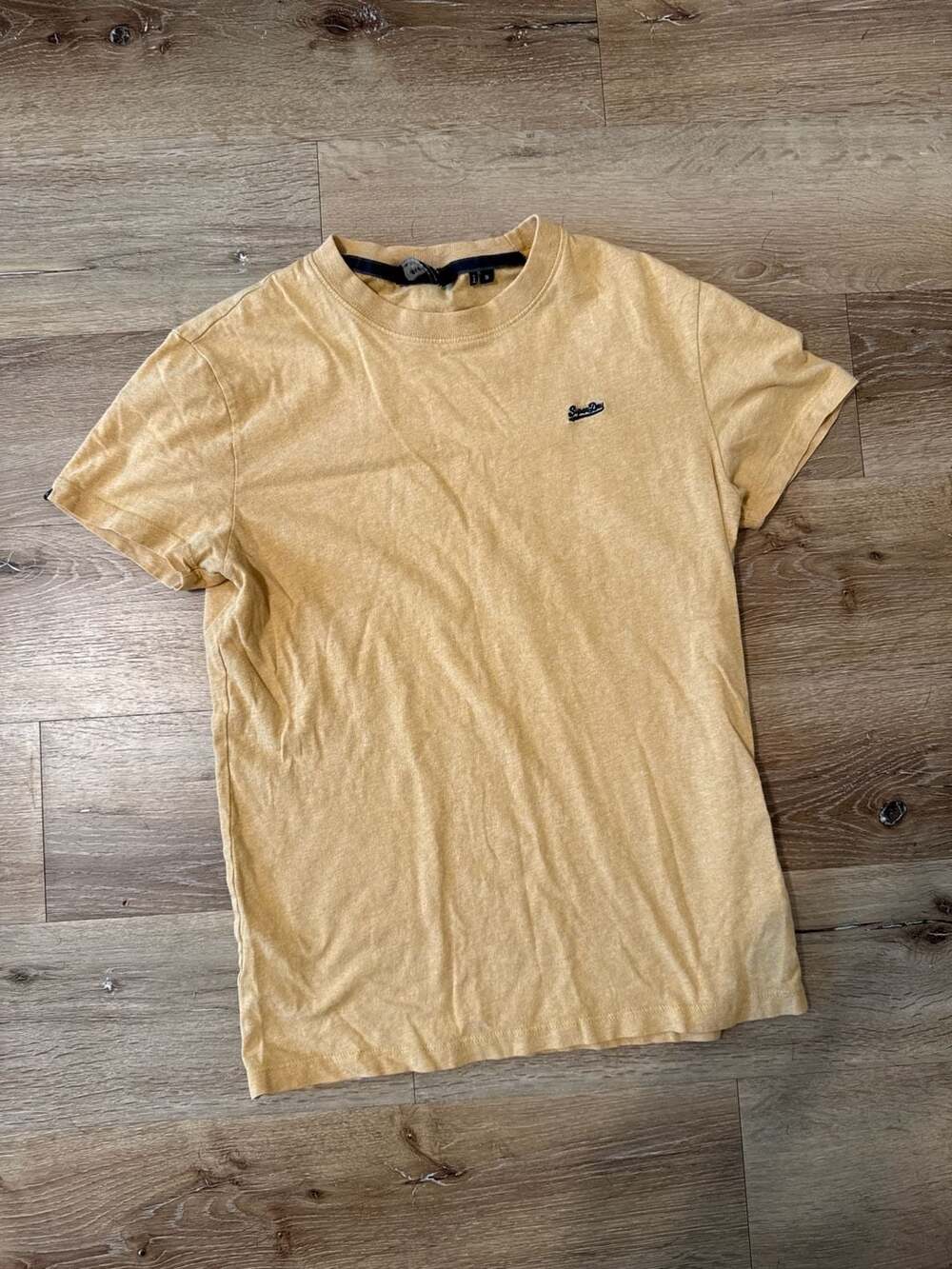 Superdry Studios Organic Cotton Essential Small Logo T-Shirt in Buck Tan Marl